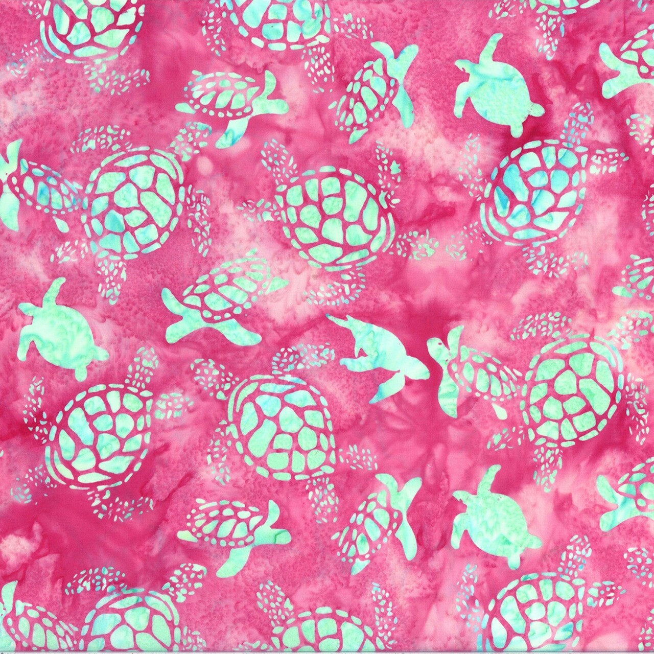 Fabric Hoffman Pink Turtles Bali Batiks by the Quarter Yard W2602H-12